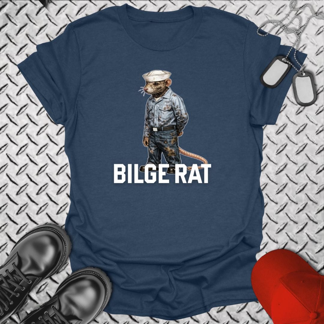 NavyHumor Everyday Tee Heather Navy / S Bilge Rat