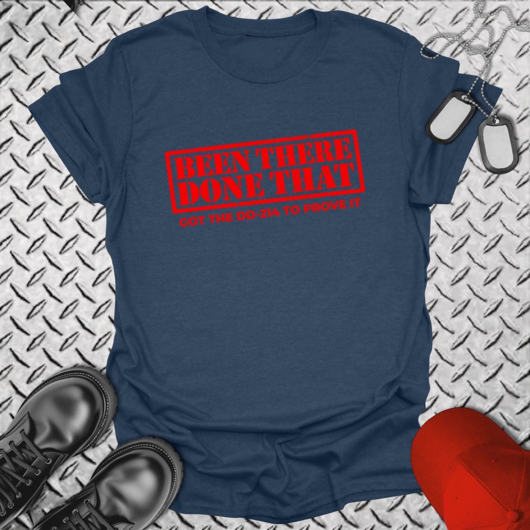 NavyHumor Everyday Tee Heather Navy / S BTDT - Got The DD-214
