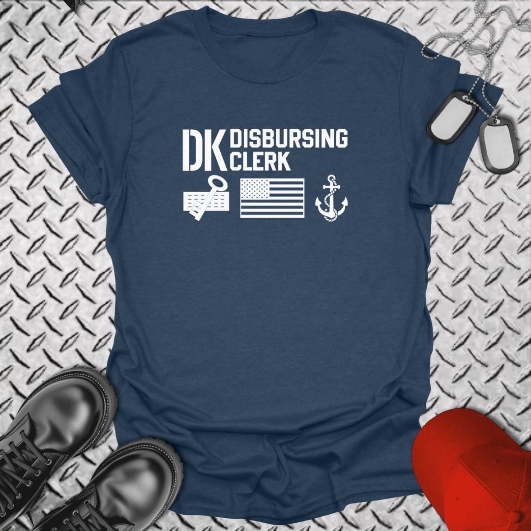 NavyHumor Everyday Tee Heather Navy / S DK - Flag & Anchor