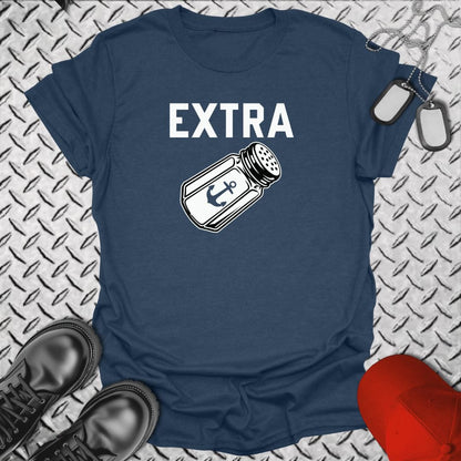 NavyHumor Everyday Tee Heather Navy / S Extra Salty Shaker