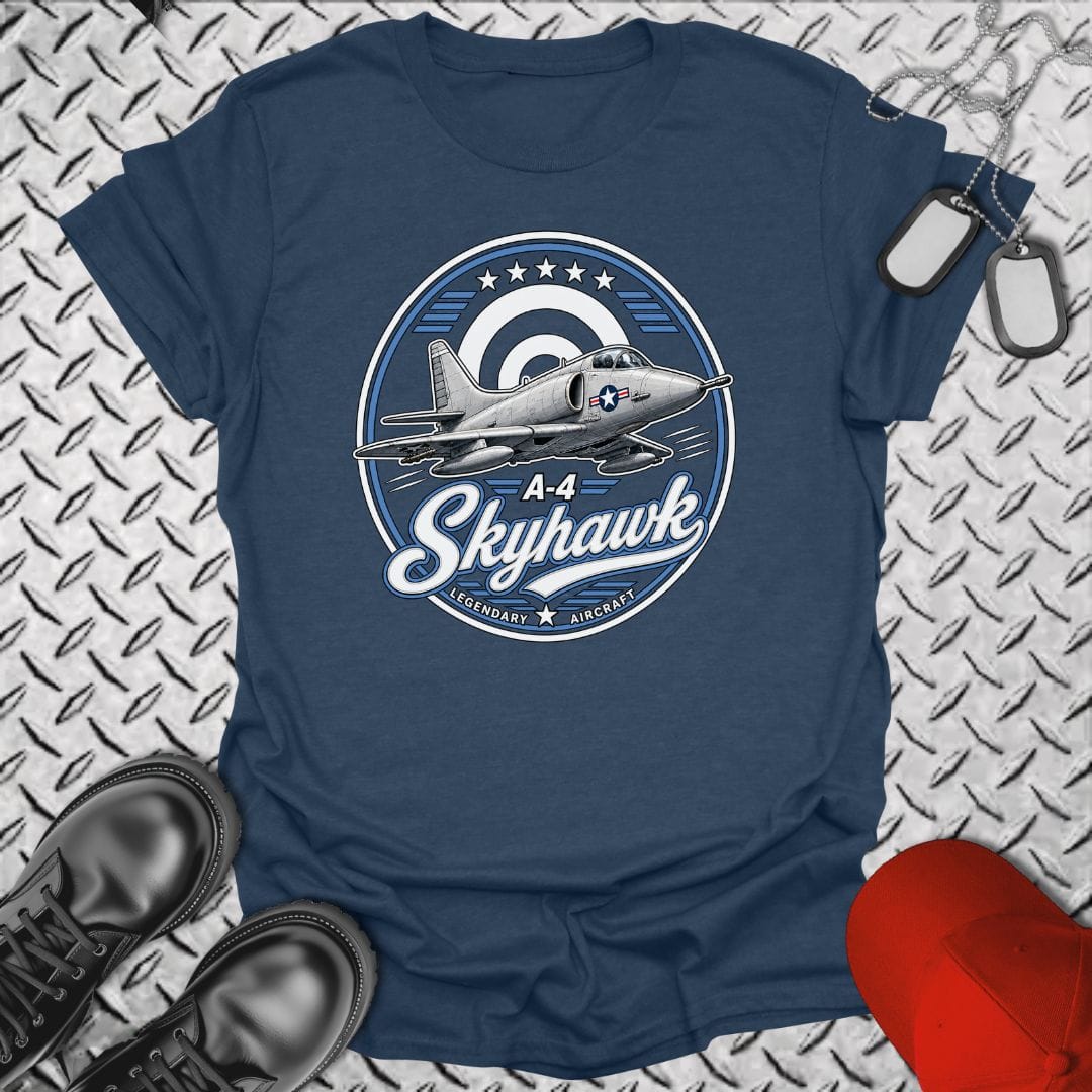 NavyHumor Everyday Tee Heather Navy / S Legendary Aircraft - A-4 Skyhawk