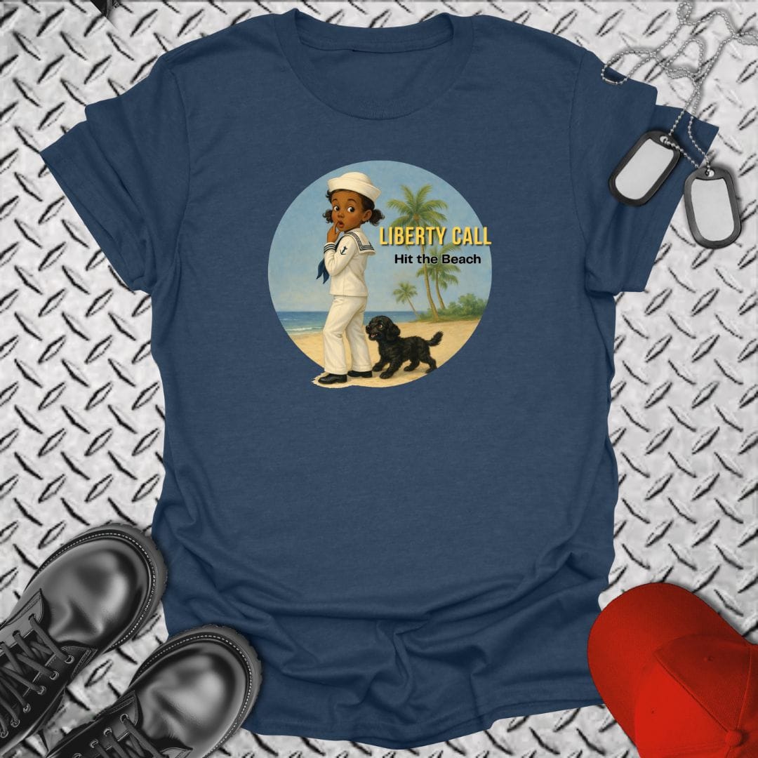 NavyHumor Everyday Tee Heather Navy / S Liberty Girl