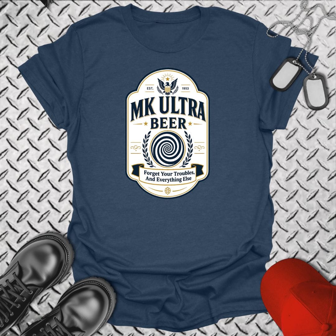 NavyHumor Everyday Tee Heather Navy / S MK Ultra Beer