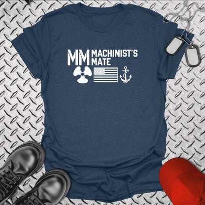 NavyHumor Everyday Tee Heather Navy / S MM - Flag & Anchor