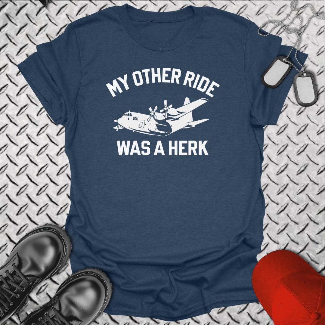 NavyHumor Everyday Tee Heather Navy / S My Other Ride Was A Herk