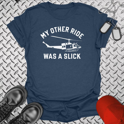 NavyHumor Everyday Tee Heather Navy / S My Other Ride Was A Slick