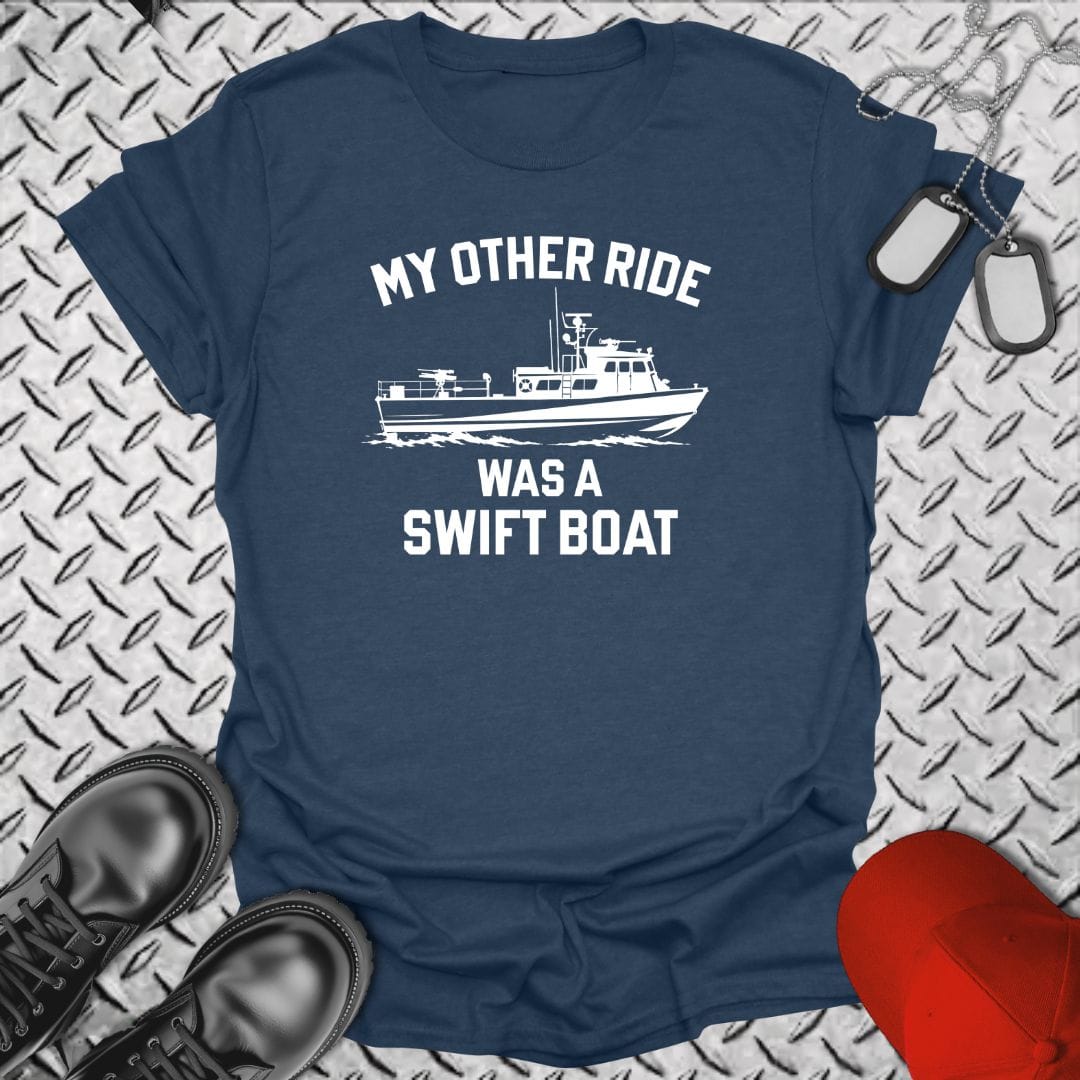 NavyHumor Everyday Tee Heather Navy / S My Other Ride Was A Swift Boat