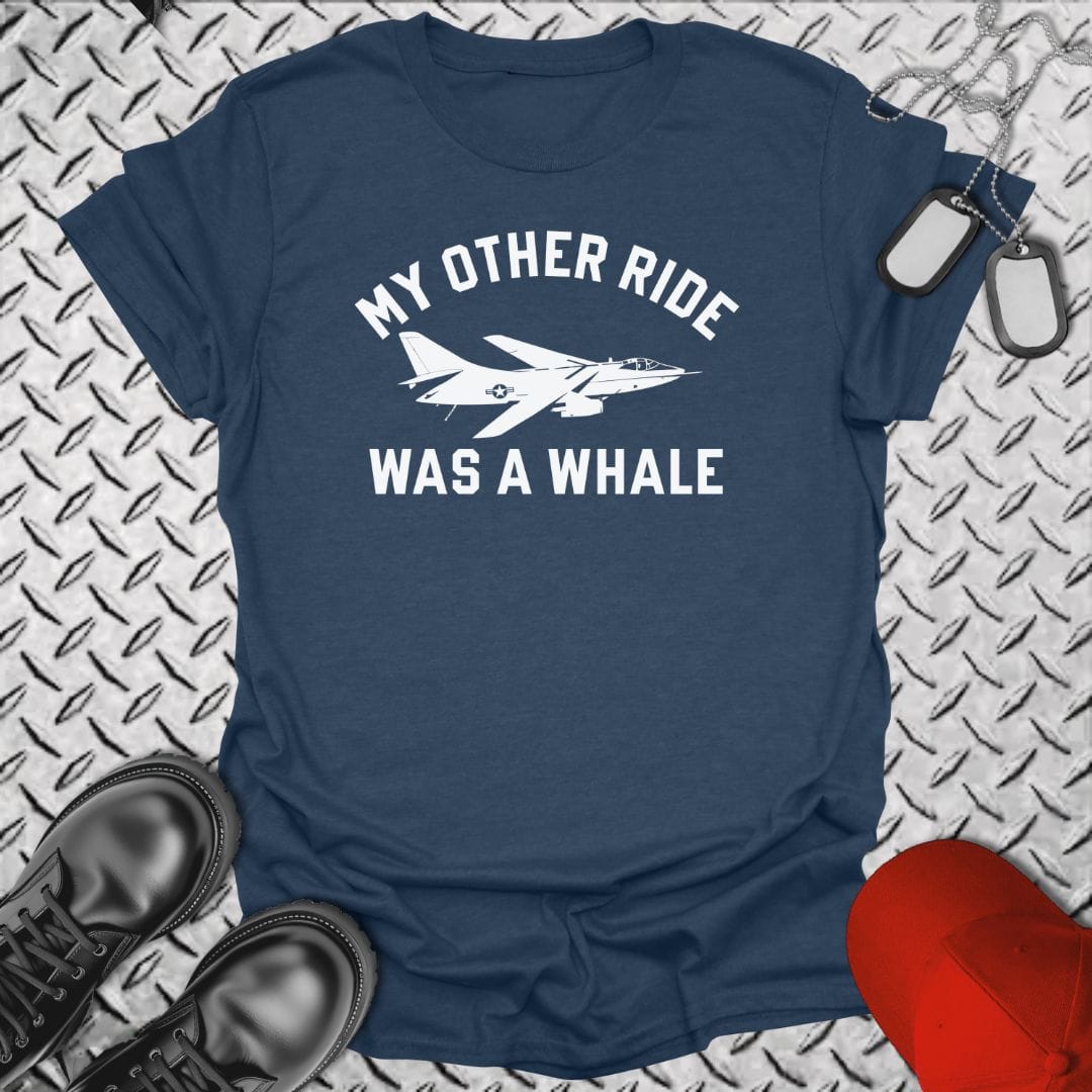 NavyHumor Everyday Tee Heather Navy / S My Other Ride Was A Whale