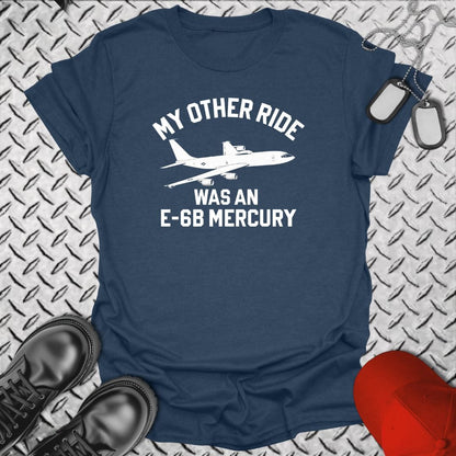 NavyHumor Everyday Tee Heather Navy / S My Other Ride Was An E-6B Mercury