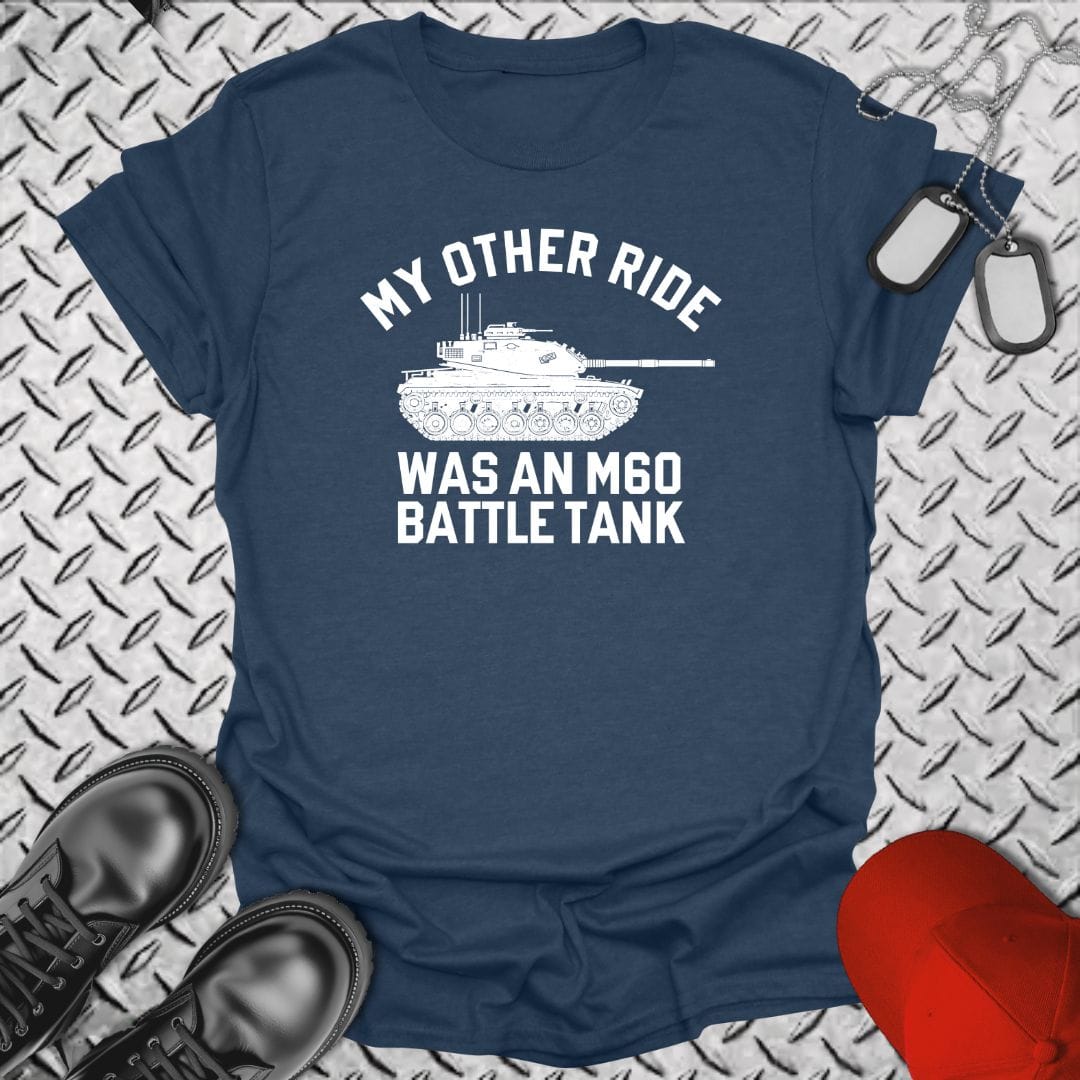 NavyHumor Everyday Tee Heather Navy / S My Other Ride Was An M60