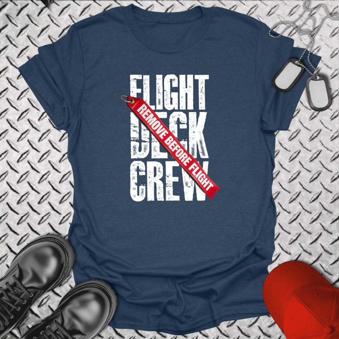NavyHumor Everyday Tee Heather Navy / S Remove Before Flight