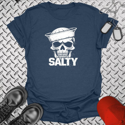 NavyHumor Everyday Tee Heather Navy / S Salty Skull