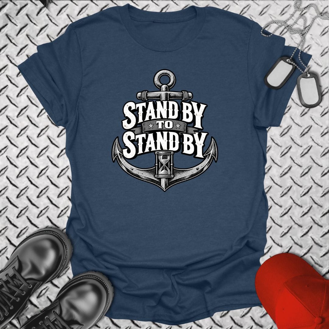 NavyHumor Everyday Tee Heather Navy / S Stand By To Stand By