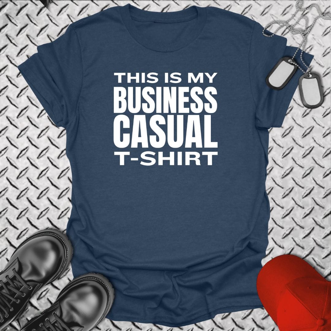 NavyHumor Everyday Tee Heather Navy / S This Is My Business Casual T-Shirt