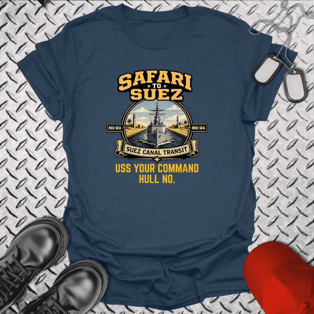 NavyHumor Everyday Tee Heather Navy / S "Your Command" Suez Canal Transit