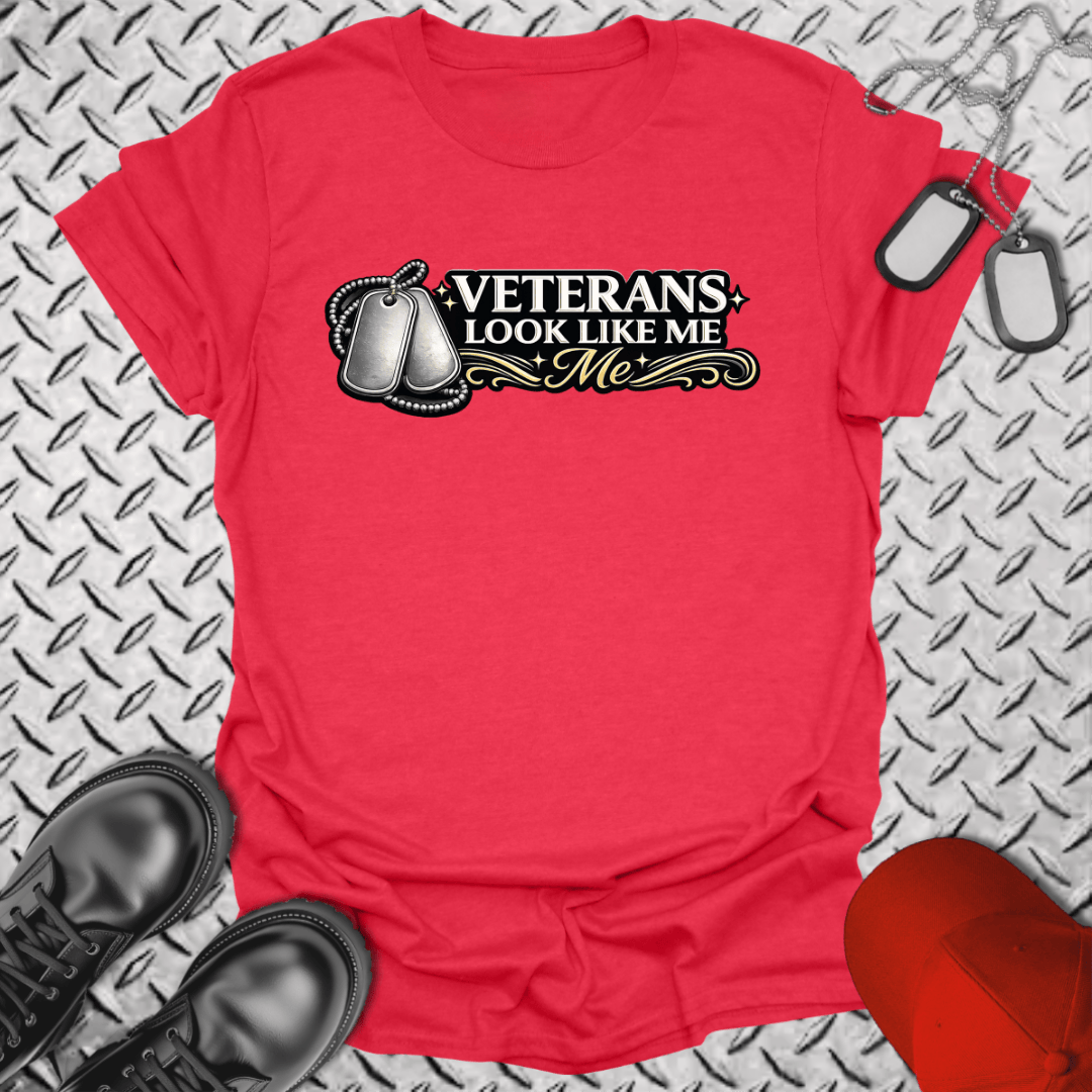 NavyHumor Everyday Tee Heather Red / S Veterans Look Like Me