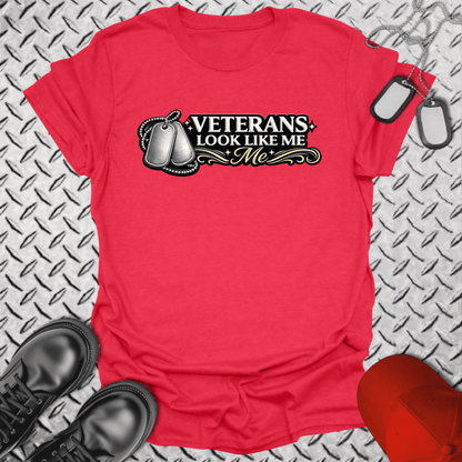 NavyHumor Everyday Tee Heather Red / S Veterans Look Like Me