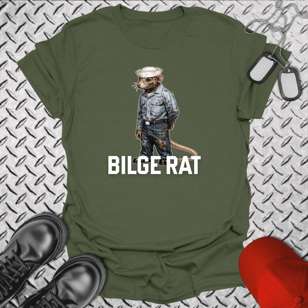 NavyHumor Everyday Tee Military Green / S Bilge Rat
