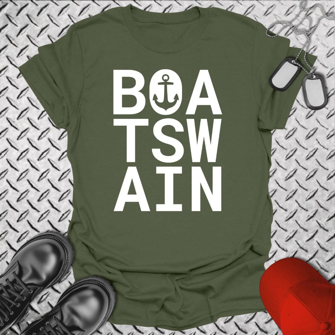 NavyHumor Everyday Tee Military Green / S Bold Boatswain