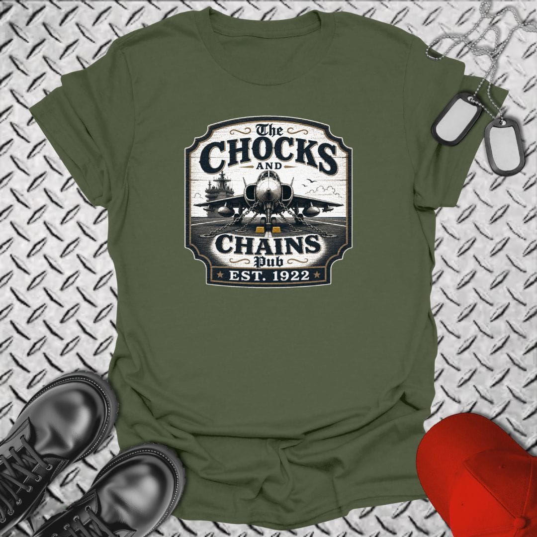 NavyHumor Everyday Tee Military Green / S Chocks and Chains Pub