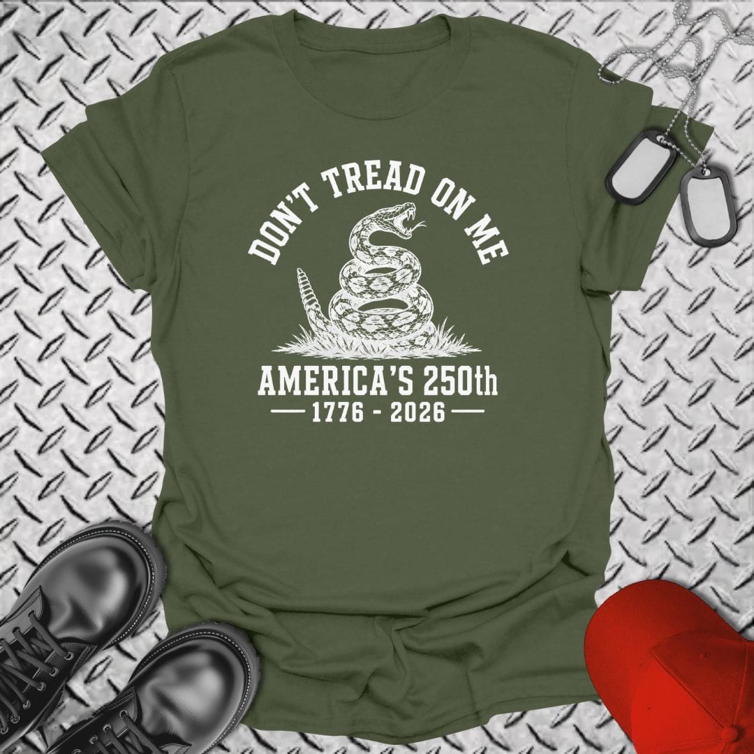 NavyHumor Everyday Tee Military Green / S Don't Tread On Me 250th