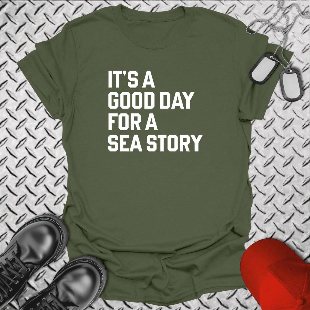 NavyHumor Everyday Tee Military Green / S It's A Good Day