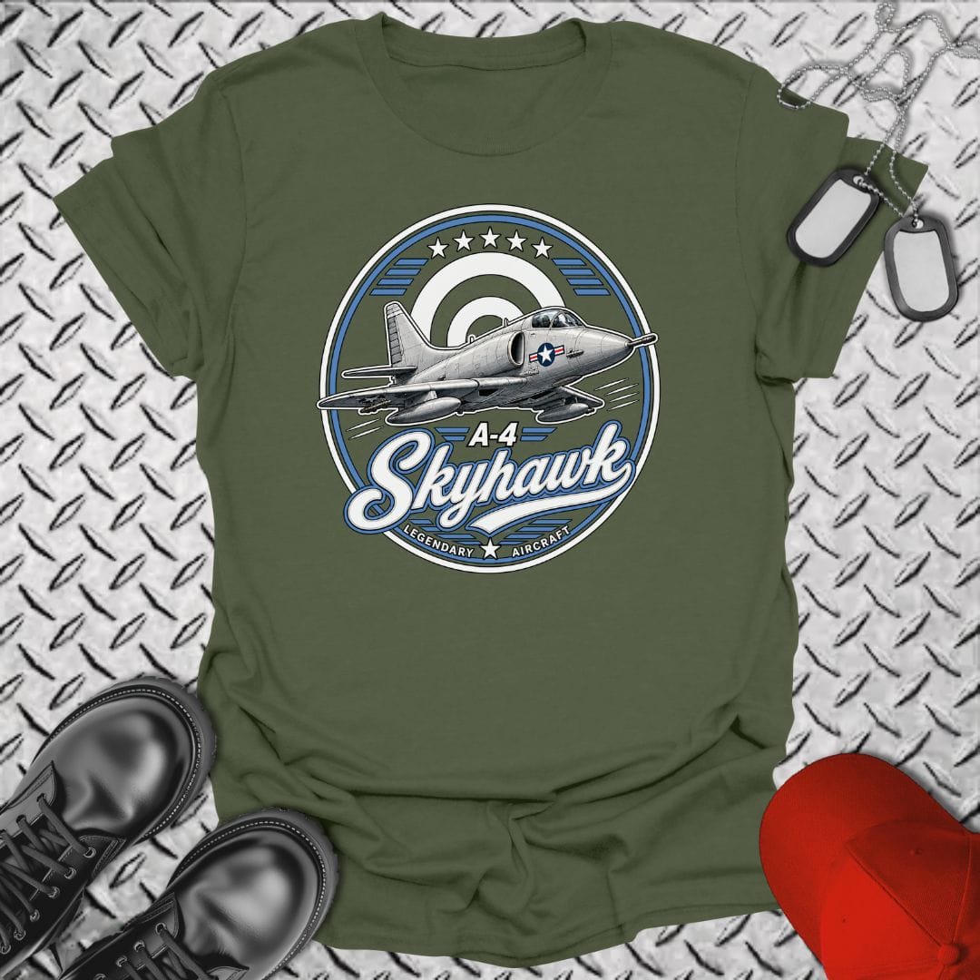 NavyHumor Everyday Tee Military Green / S Legendary Aircraft - A-4 Skyhawk