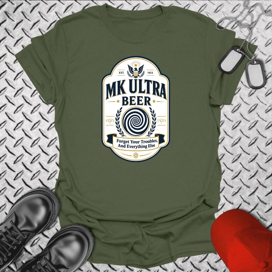 NavyHumor Everyday Tee Military Green / S MK Ultra Beer