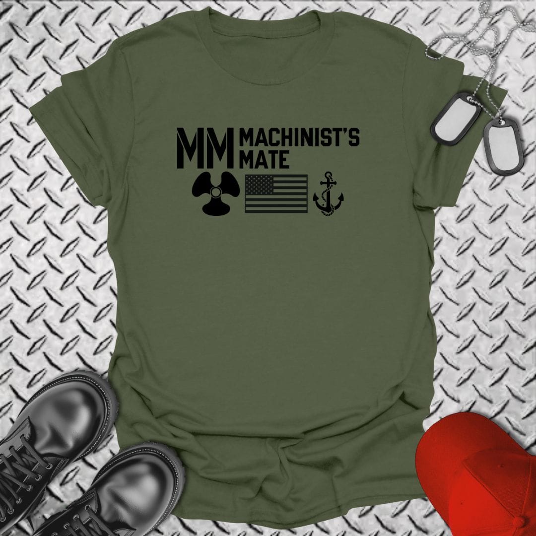 NavyHumor Everyday Tee Military Green / S MM - Flag & Anchor