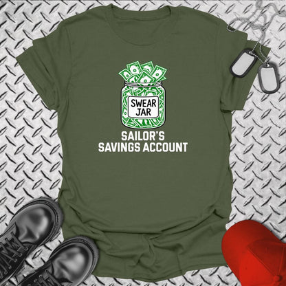 NavyHumor Everyday Tee Military Green / S Sailor's Savings Account