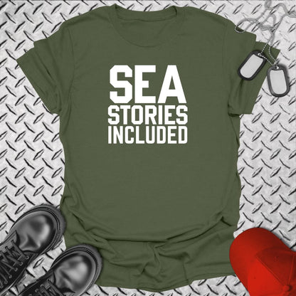 NavyHumor Everyday Tee Military Green / S Sea Stories Included