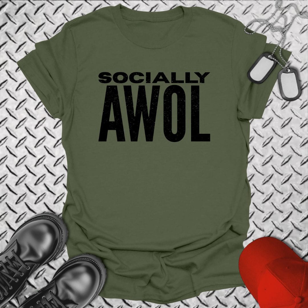 NavyHumor Everyday Tee Military Green / S Socially AWOL