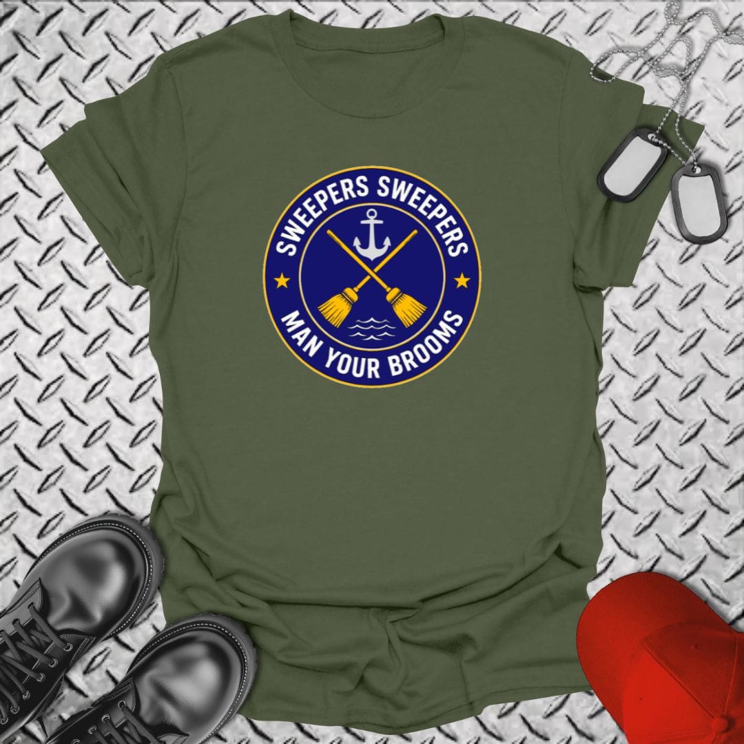 NavyHumor Everyday Tee Military Green / S Sweepers Sweepers