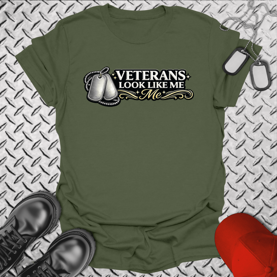 NavyHumor Everyday Tee Military Green / S Veterans Look Like Me