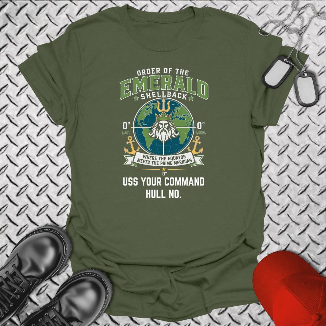 NavyHumor Everyday Tee Military Green / S "Your Command" Emerald Shellback