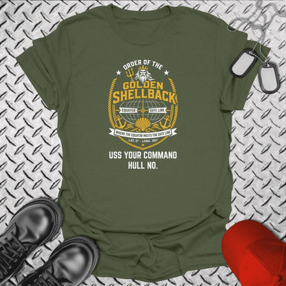 NavyHumor Everyday Tee Military Green / S "Your Command" Golden Shellback