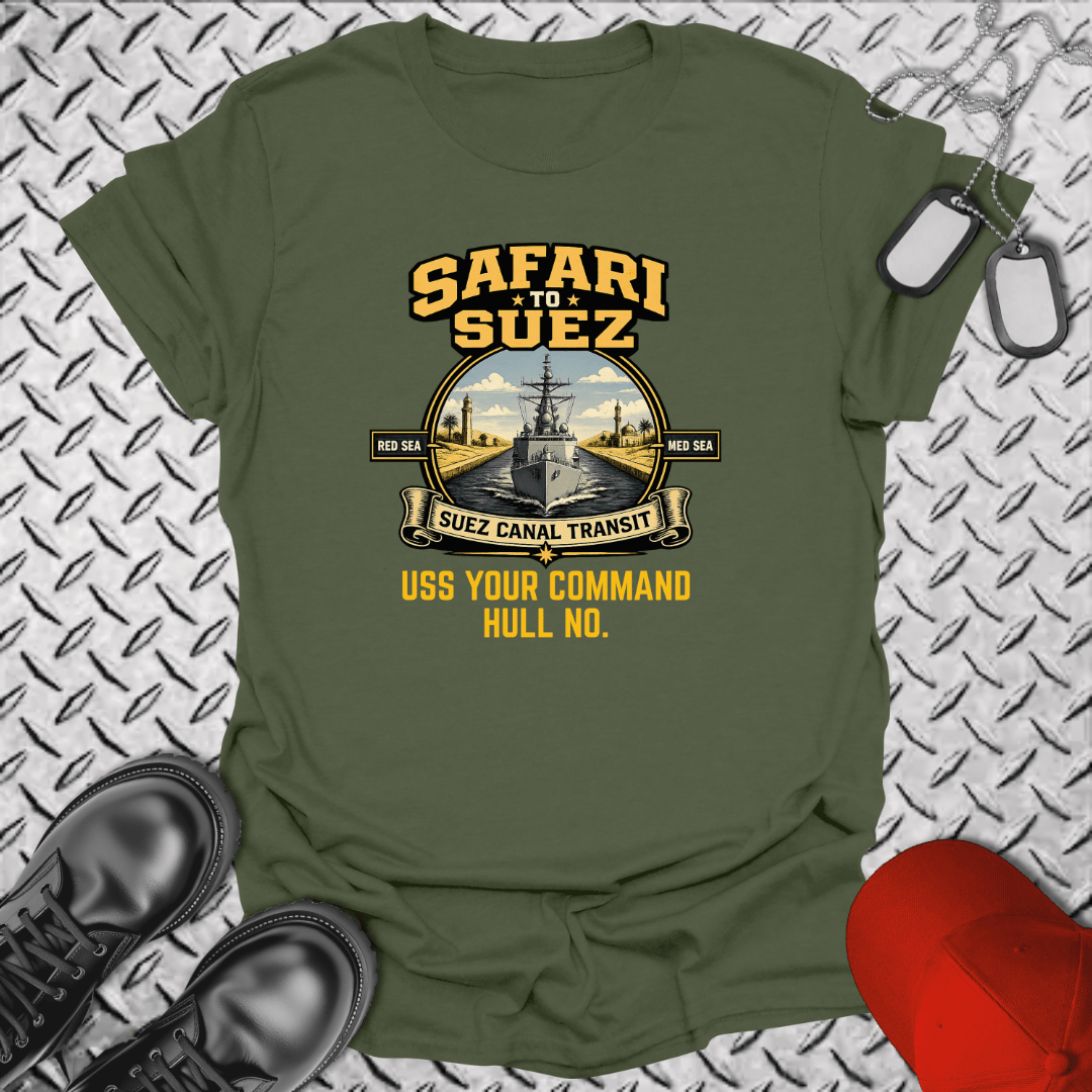 NavyHumor Everyday Tee Military Green / S "Your Command" Suez Canal Transit