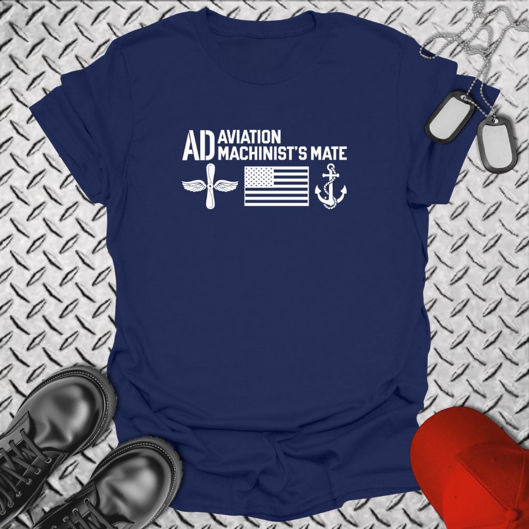 NavyHumor Everyday Tee Navy / S AD - Flag & Anchor