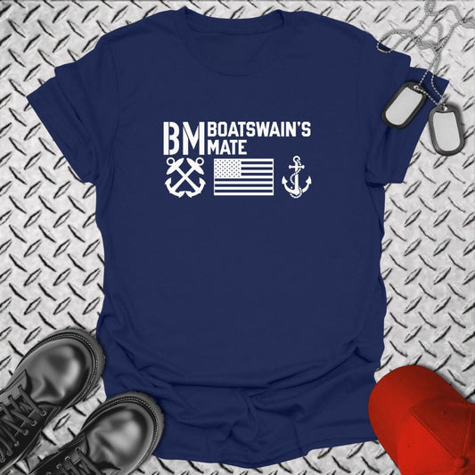 NavyHumor Everyday Tee Navy / S BM - Flag & Anchor