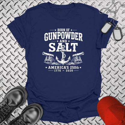 NavyHumor Everyday Tee Navy / S Born of Gunpowder & Salt 250th