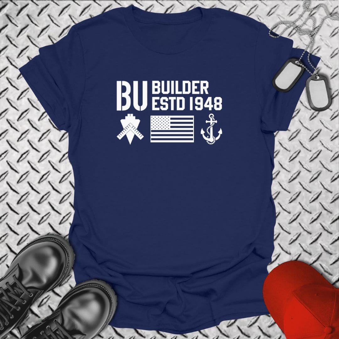 NavyHumor Everyday Tee Navy / S BU - Flag & Anchor
