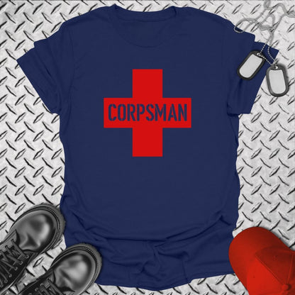 NavyHumor Everyday Tee Navy / S Corpsman Cross