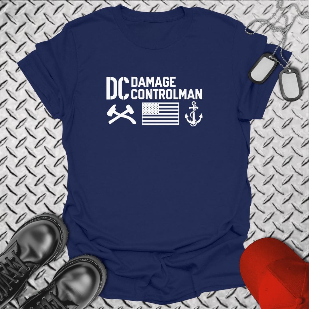 NavyHumor Everyday Tee Navy / S DC - Flag & Anchor