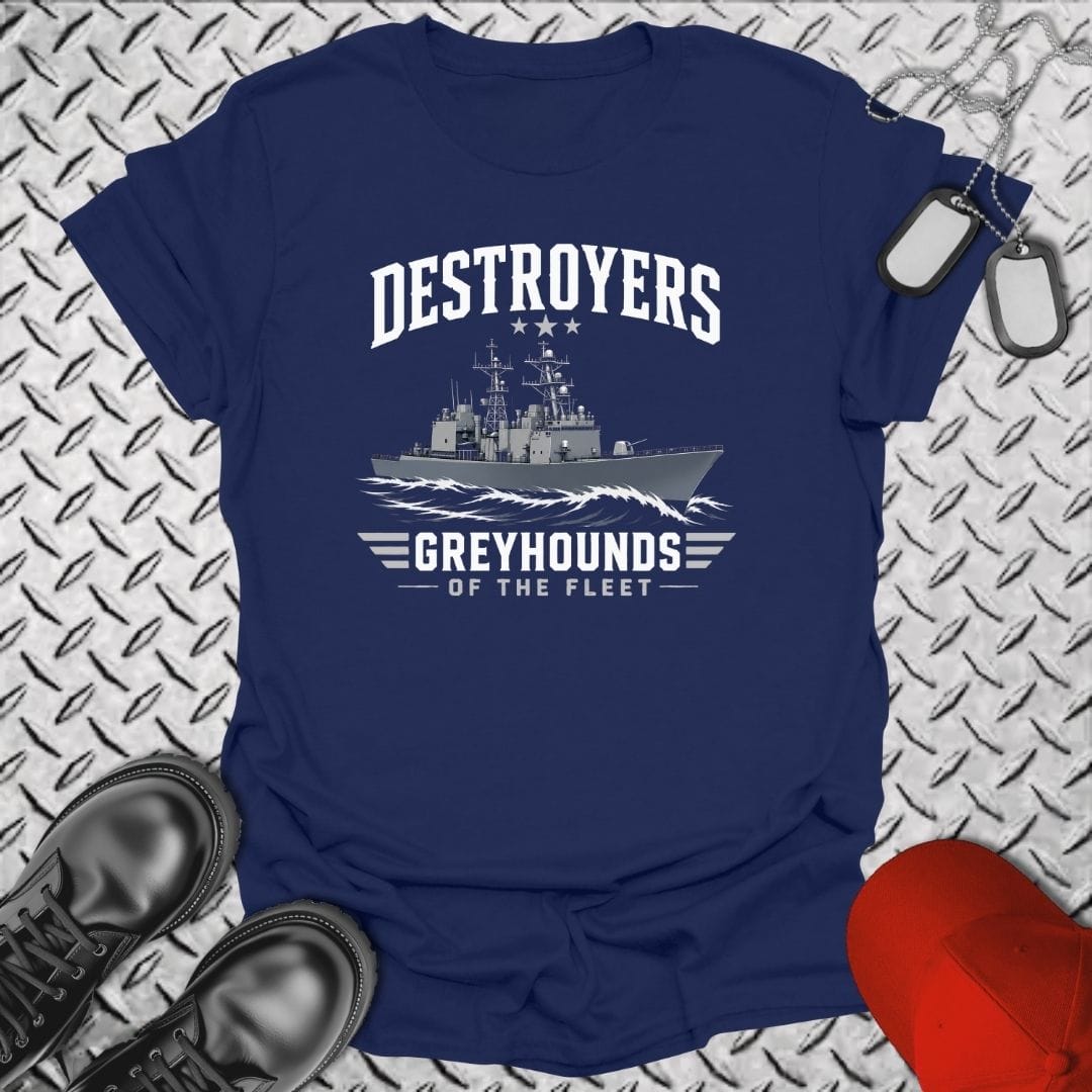 NavyHumor Everyday Tee Navy / S Destroyers - Greyhounds of the Fleet