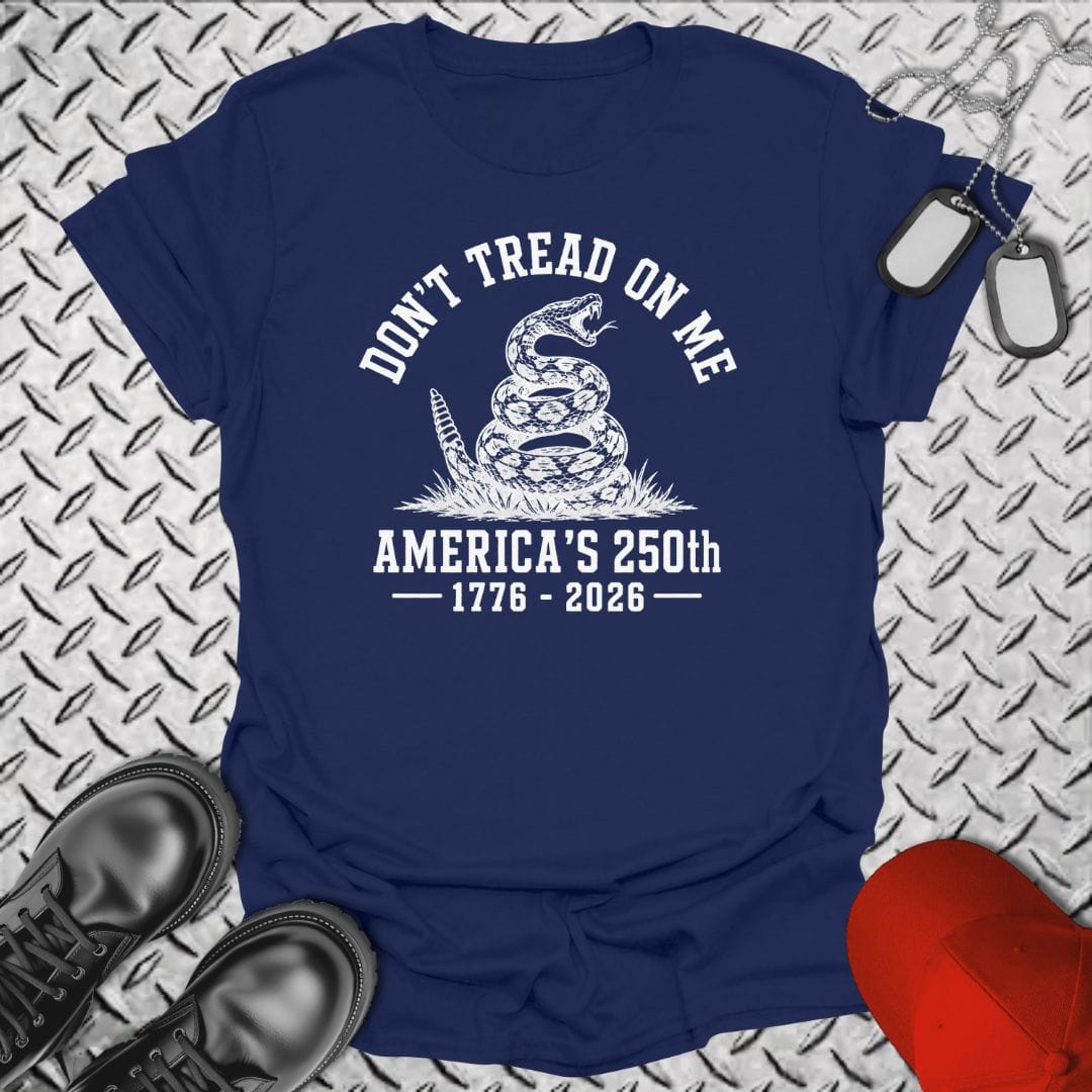 NavyHumor Everyday Tee Navy / S Don't Tread On Me 250th