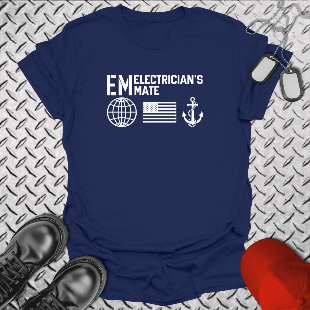 NavyHumor Everyday Tee Navy / S EM - Flag & Anchor
