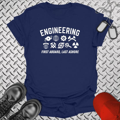 NavyHumor Everyday Tee Navy / S Engineering - First Aboard