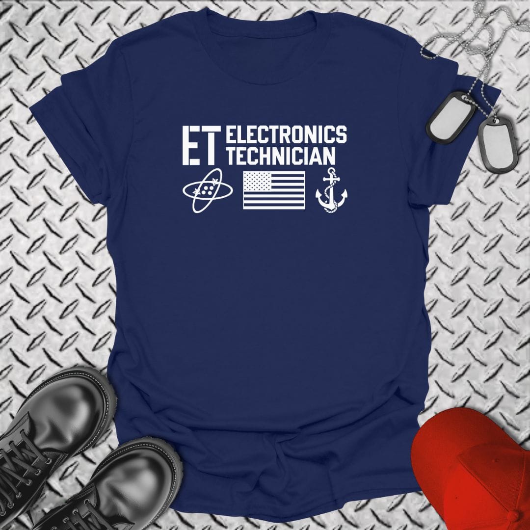 NavyHumor Everyday Tee Navy / S ET - Flag & Anchor