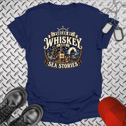 NavyHumor Everyday Tee Navy / S Fueled By Whiskey And Sea Stories