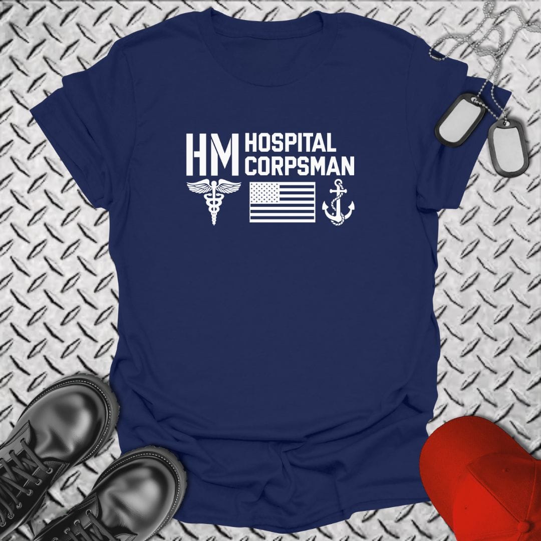 NavyHumor Everyday Tee Navy / S HM - Flag & Anchor